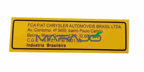 Etiqueta do painel